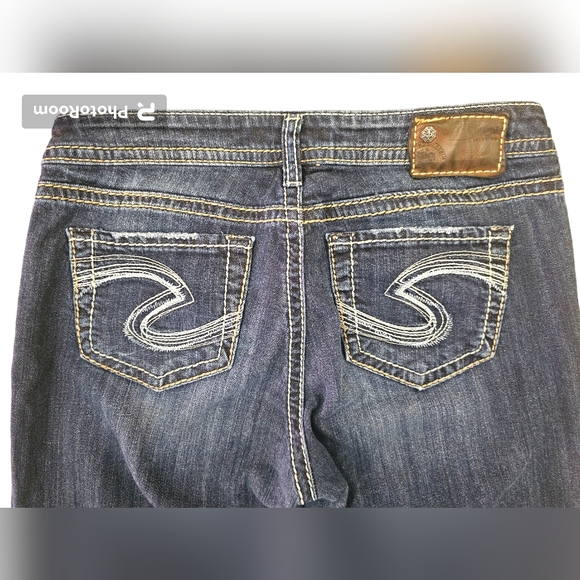 Silver Jeans Natsuki Bootcut Dark Denim Blue Jeans Womens Size W29 X L33 - Picture 2 of 4